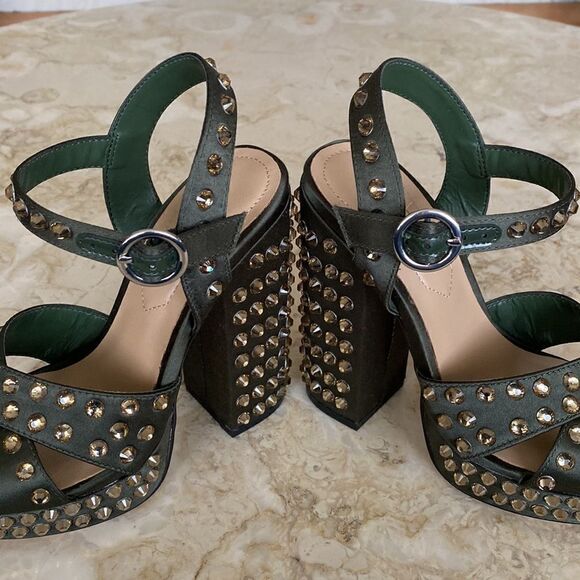 Aldo Britain Studded Platform Chunky Heel Strap Sandals - Picture 9 of 15